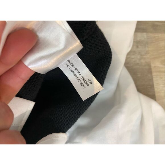 LAUREN Ralph Lauren Layered Cotton Sweater Black, Size Medium, MSRP $110 - Picture 7 of 11